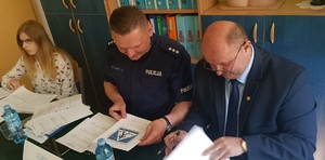Komisja konkursu objętego patronatem przez Komendanta Powiatowego Policji w Pabianicach.
