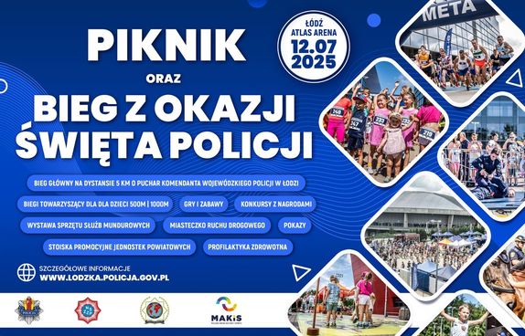 Plakat promujący przedsięwzięcie, a na nim: informacje o terminie wydarzenia, przygotowywanych atrakcjach, zdjęcia ilustrujące te atrakcje i loga organizatorów.