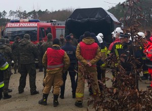 Służby zgromadzone podczas manewrów.