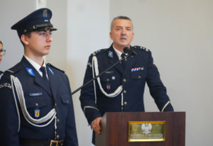 Przemówienie Zastępcy Komendanta Miejskiego Policji w Łodzi.
