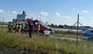 Służby pracujące na miejscu interwencji.