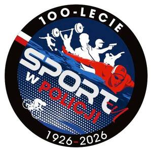Logo stulecia sportu w Policji.