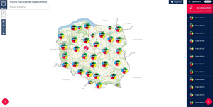mapa na która można nanosić anonimowe zgłoszenia dotyczące zagrożenia bezpieczeństwa