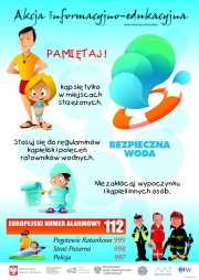 plakat dot. akcji bezpieczeństwo nad wodą