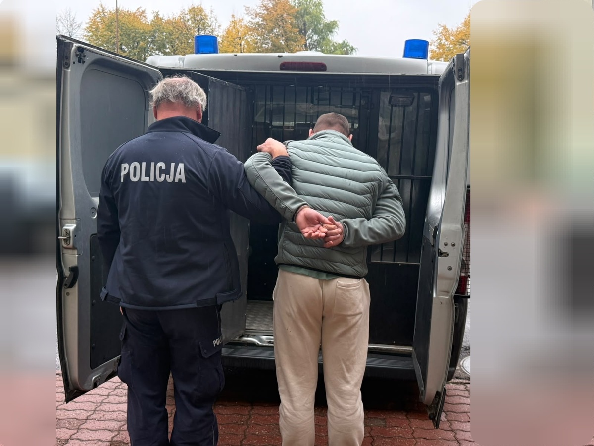 Policja w Pabianicach zatrzymała mężczyznę poszukiwanego do więzienia
